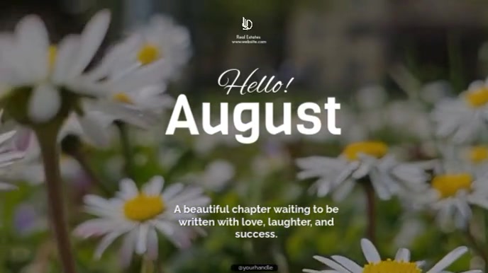 Professional Hello August Digital Display (16:9) template