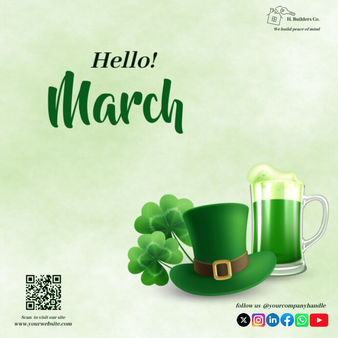 Plantilla de Professional Hello March Instagram Post | PosterMyWall