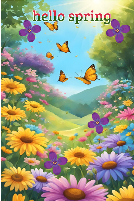 Professional Hello Spring Poster Template | PosterMyWall