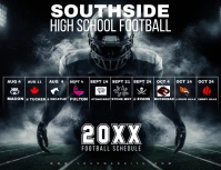 Professional High School Football Schedule Ca Flyer (US-Letter) template
