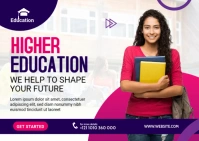 Professional Higher Education Postcard template
