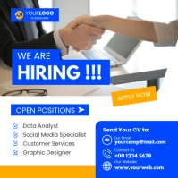 Professional Hiring And Internship Poster Template Instagram Post