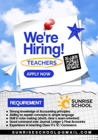 Hvid Teacher Recruitment A4 Template