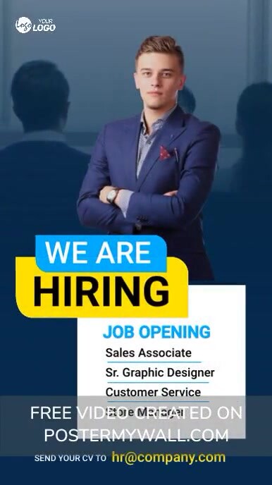 Job Reel Example Professional Hiring Instagram Reel Template | PosterMyWall