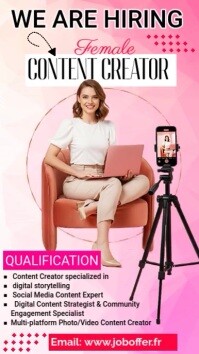 Professional Hiring Social Media  Instagram Story template