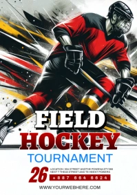 Professional Hockey Game Ice Hockey Championship A4 template