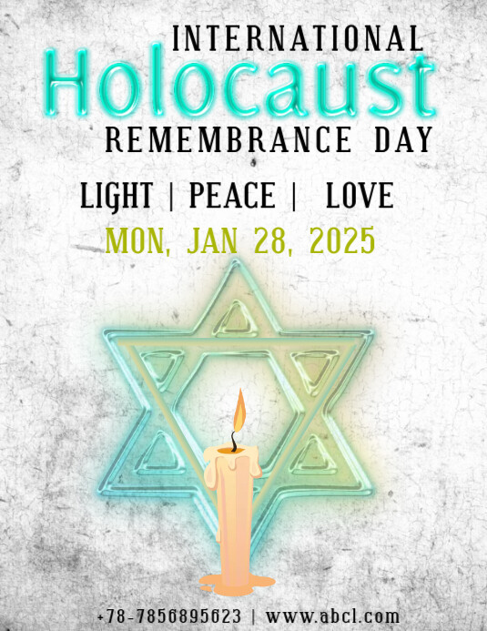 Copy of Professional Holocaust remembrance day Flyer (us Letter ...