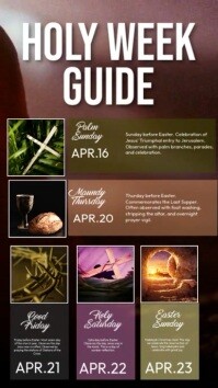 Holy Week Professional Holy week schedule Template | PosterMyWall