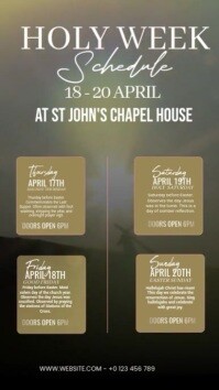 Brown Professional Holy Week Schedule Instagram Story Template ...