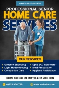 Professional Home Care Services Poster template