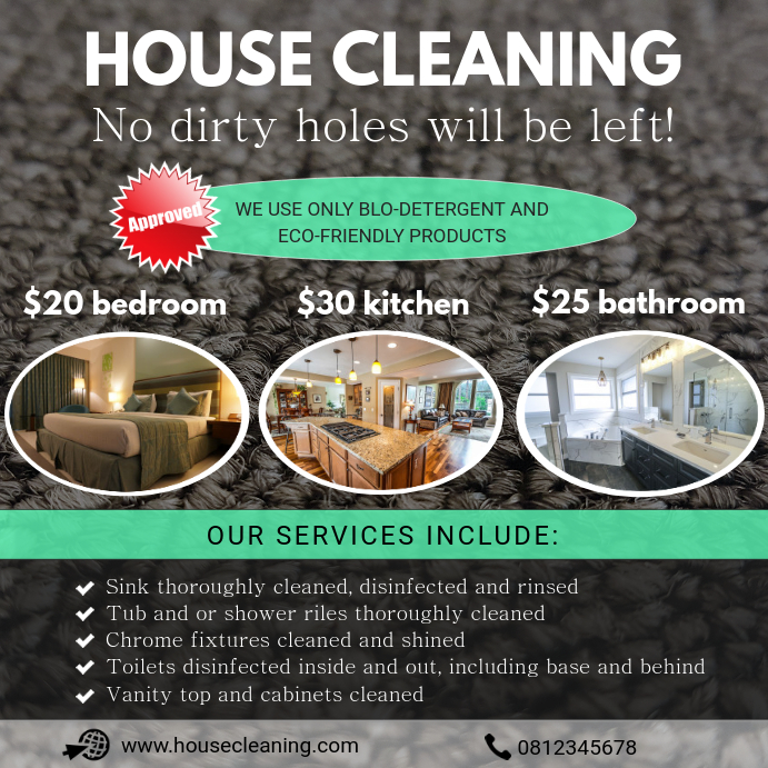 Copy of Professional Home Cleaning Ad Template PosterMyWall