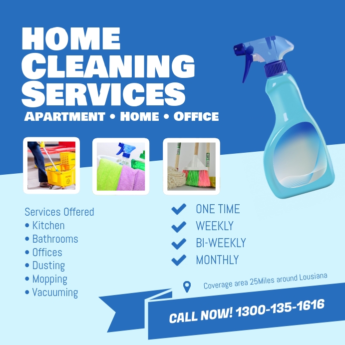 Professional Home Cleaning Services Publicação no Instagram template