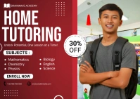Professional Home Tutoring Postcard template