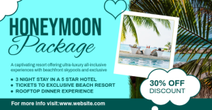 Professional Honeymoon Package Template Design Facebook Ad Facebook-Anzeige