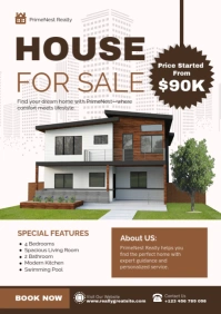 Professional  House Sale Real Estate Listing Template A5