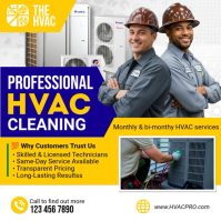 Professional HVAC Cleaning Instagram Post template