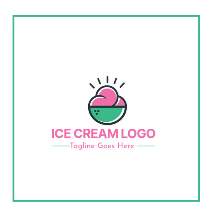 Professional Ice Cream Logo, Ice Cream Logo, Ice Cream Logo Design, Ice Cream Logo Template, Strawbe Logótipo