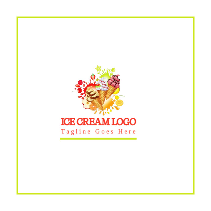 Professional Ice Cream Logo, Dessert Logo, Frozen Dessert Logo, Vanilla Ice Cream Logo, Ice Cream Lo template