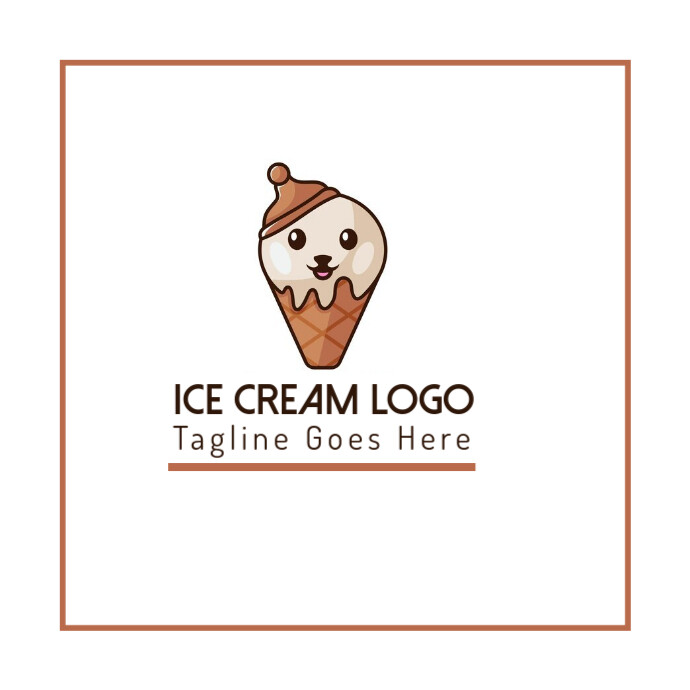 Professional Ice Cream Logo, Ice Cream Logo Design, Frozen Dessert Logo, Cone Ice Cream Logo, Cute I Logotyp template
