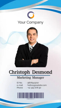Manager Card Modern Professional Finance Manager ID Card Template | PosterMyWall