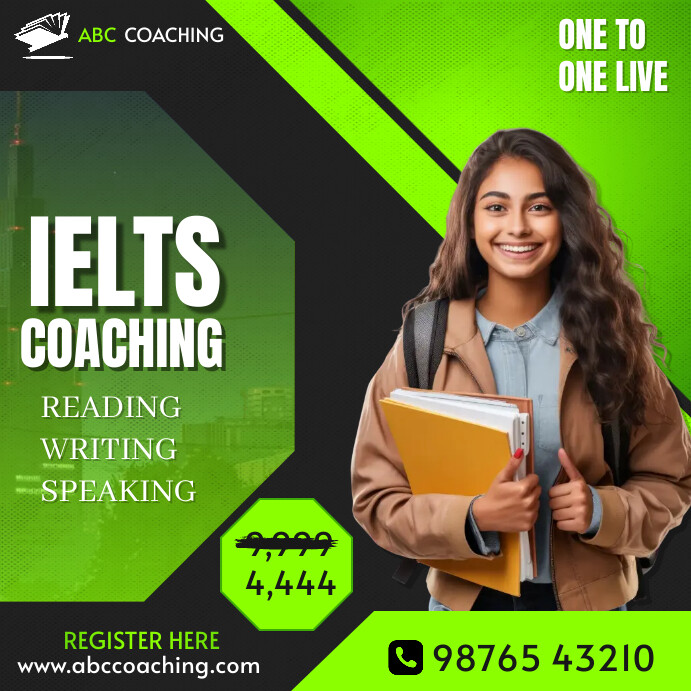 Professional Ielts Coaching Banner Design Tem Template | PosterMyWall