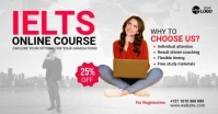 Professional Ielts Online Course Ad Facebook Shared Image template