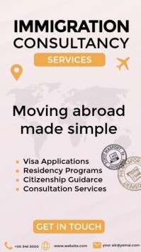 White Immigration Consultancy Services Instagram Reel Template