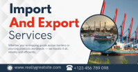 Professional  Import & Export Services Advertisement Template Facebook Shared Image