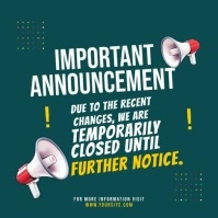 Professional Important Announcement Green Ins Instagram Post template