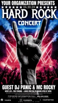 Professional Indie Rock Festival Flyer Hard R Instagram Story template