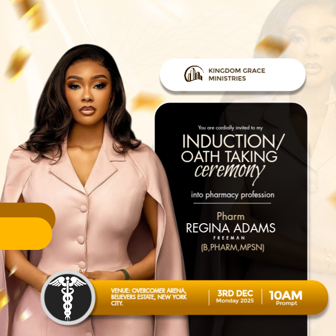 Induction Invite Plantilla de Professional Induction Ceremony Invitation, Oath Taking ...