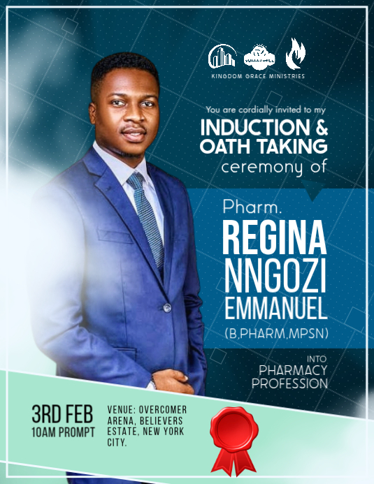 Induction Invite Professional Induction Ceremony Template, Oath Taking Ceremony Flyer ...