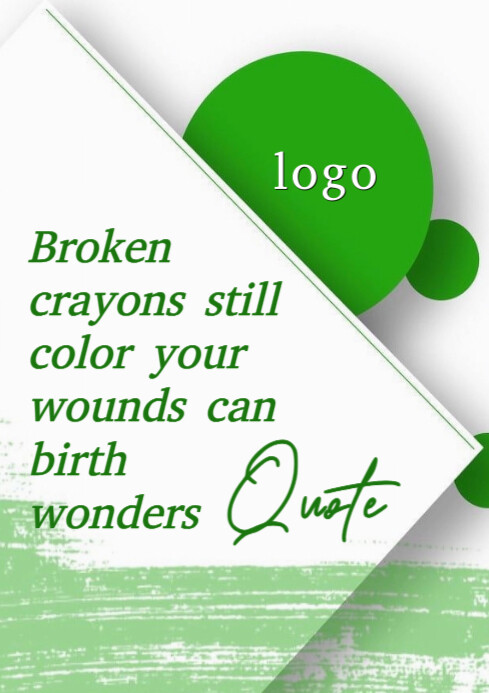 Professional Inspirational Quote  A4 template