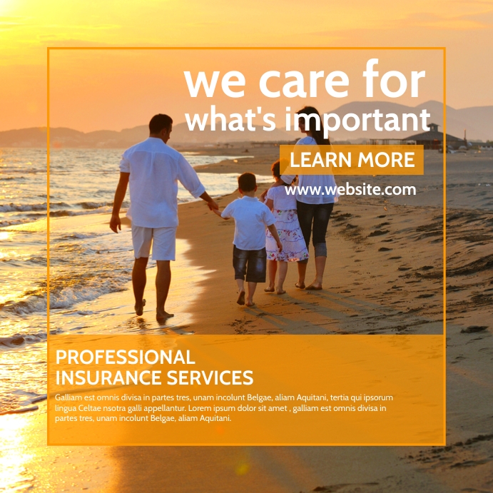 Professional insurance services advertisement Template | PosterMyWall