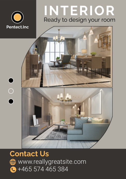 Professional Interior Design A2 Template | PosterMyWall