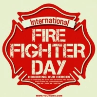 Professional International Firefighters Day, โพสต์บน Instagram template