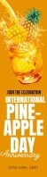 Professional International Pineapple Day Wide Skyscraper template