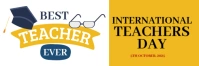Professional International Teachers Day Twitter Banner template