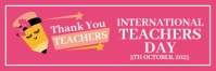 Professional International Teachers Day Twitter Banner template