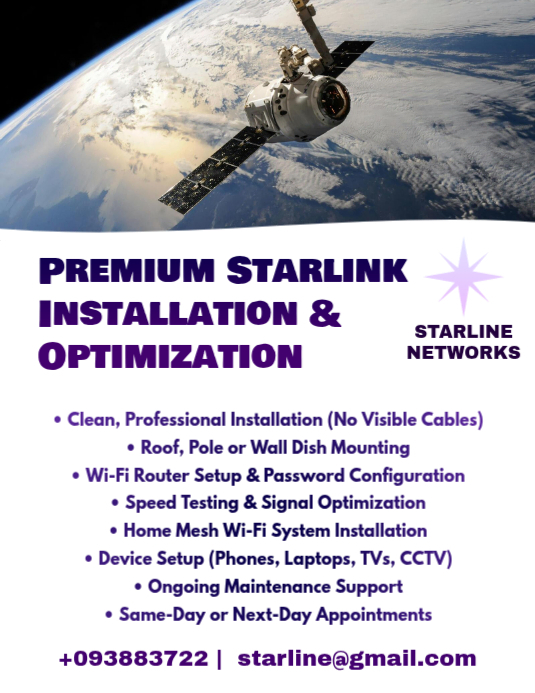 Starlink Installation Services Template | PosterMyWall