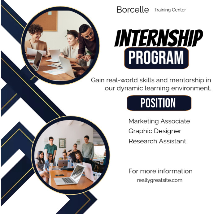 Copy of Professional Internship Program ad Instagram Post | PosterMyWall