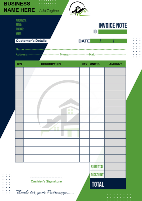 White Invoice A4 Template | PosterMyWall
