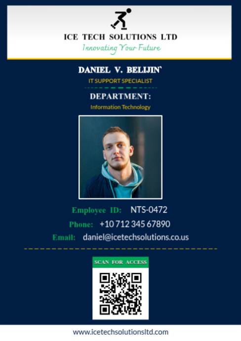 Plantilla de Professional it support specialist id card a6 | PosterMyWall