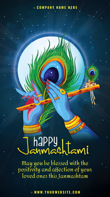 Professional Janmashtami Instagram Story template