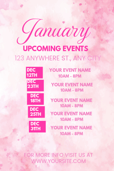 Professional January Professional January Upcoming Event Post Design Template Poster ...