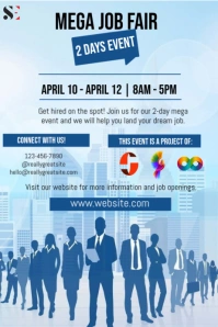 Professional Job Fair Exhibition Poster template