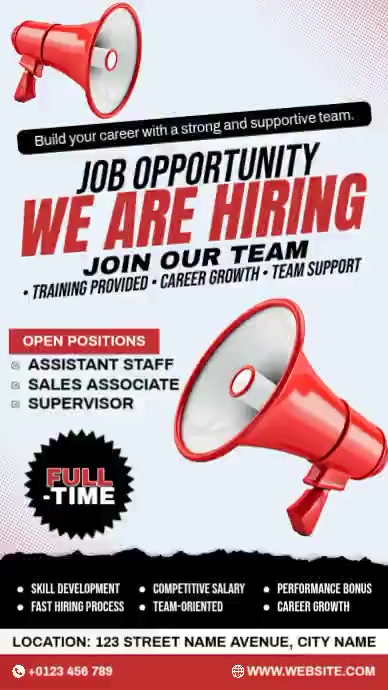 Professional Job Opportunity Template | PosterMyWall