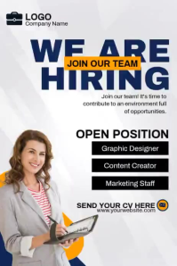 Professional Job Recruitment Plakat template