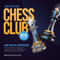 Professional Join With Our Chess Club  Instagram Post template