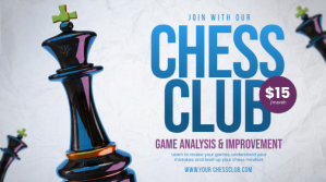 Professional Join With Our Premium Chess Club  Digital Display (16:9) template